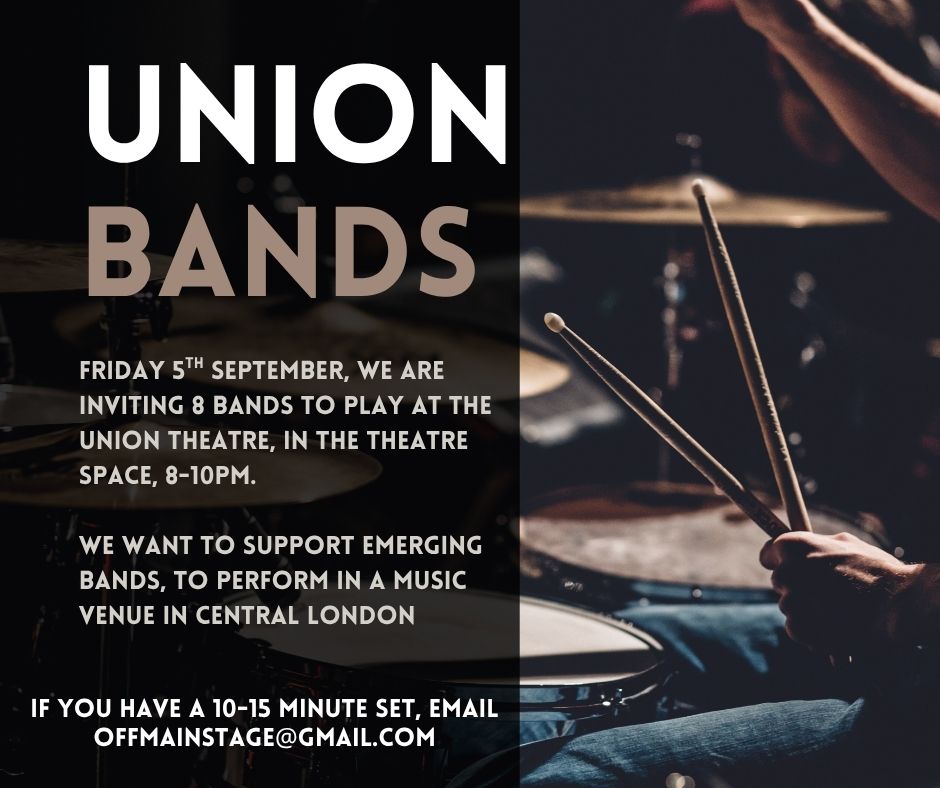 The Union Theatre calls out for artists & bands to play their first Union Bands event this September